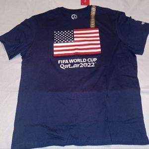 Mens USA T-Shirt 2XL Navy Blue 🆕 United States FIFA World Cup